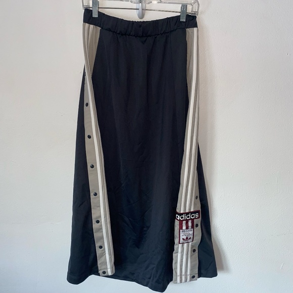 NWOT Adidas Carbon Adibreak 3 Stripe Maxi Skirt Deadstock Small - Picture 2 of 6